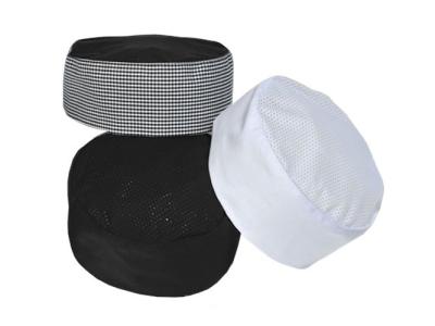 Pill Box Cap with Mesh Top - Poly/Cotton Blend